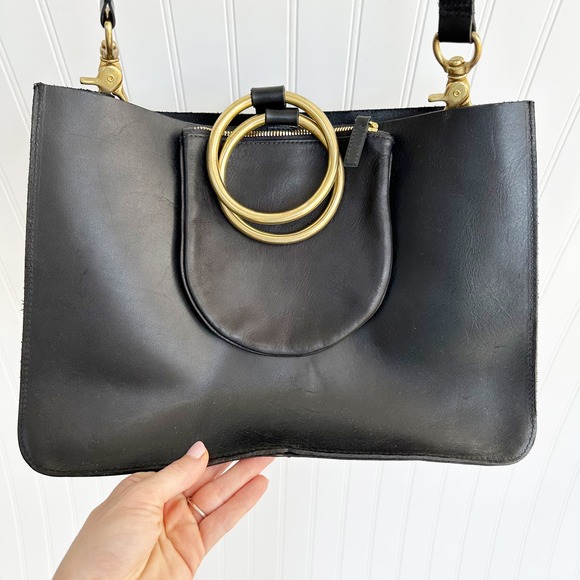 OTAAT/MYERS Collective Ring Tote Black Leather Large - Picture 4 of 8
